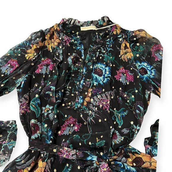 Ulla Johnson Anais Dress in Black Iris,   Size 0, ‎ Silk  New with tags - Picture 9 of 16